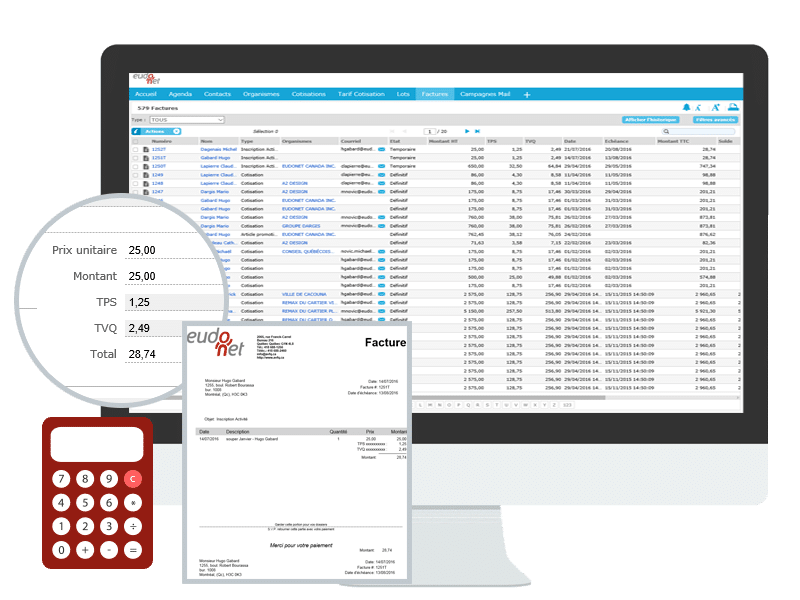 Eudonet accounting interface