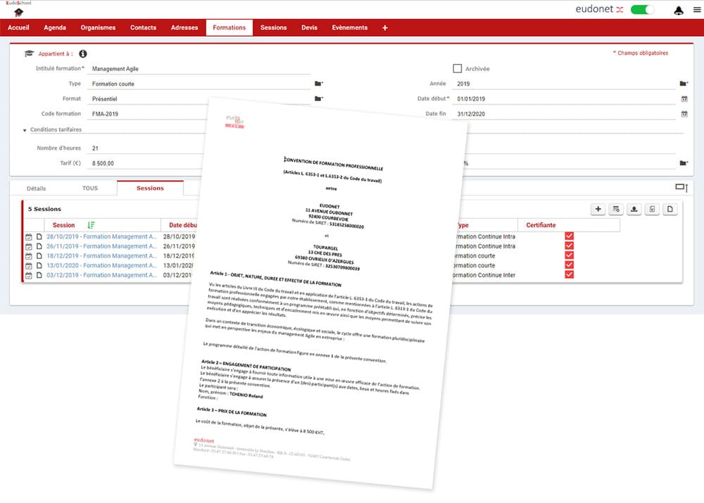 Catalogue de formations CRM