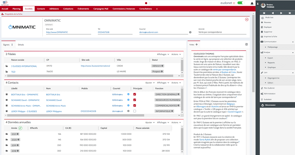 logiciel gestion des membres